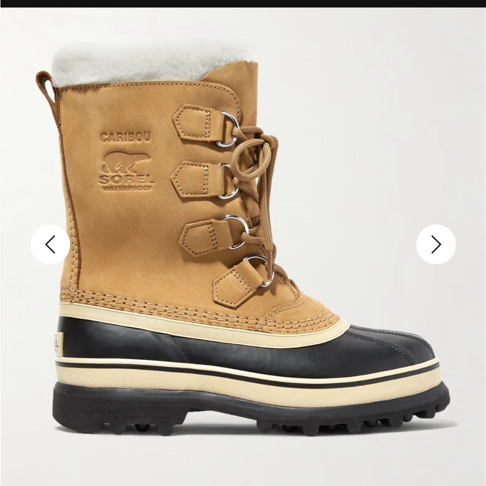 Sorel Caribou Winter Boots - Tan and Green